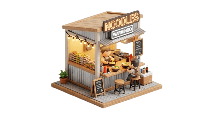 Miniatur Kedai Warmindo SH yang cozy